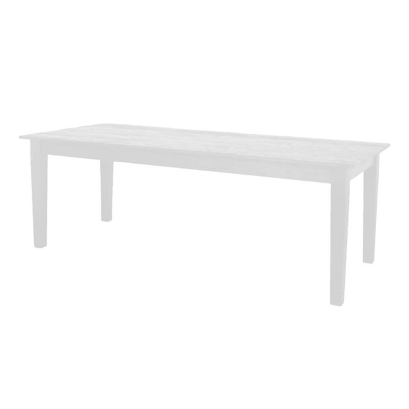 Reclaimed Wood Provence Farm Table, 7ft - White